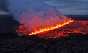 Un vulcan a erupt in Islanda foto Profimedia