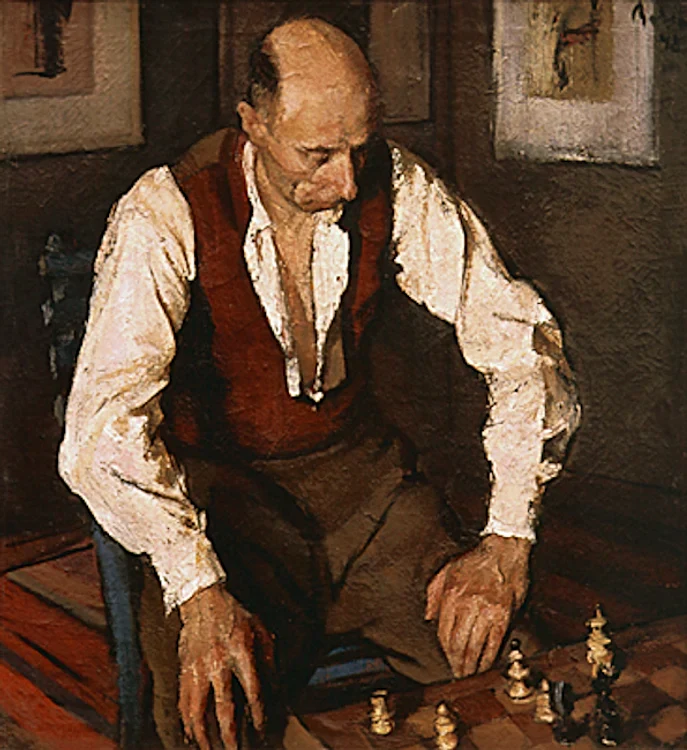 „Jucătorul de şah“/FOTO: Colecție corneliu-baba.org