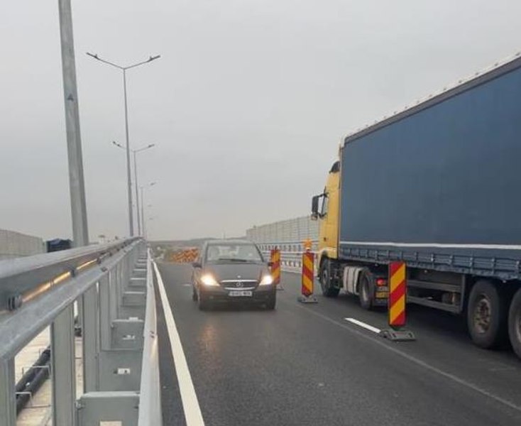 Pasajul DN3 peste Autostrada A0 a fost deschis circulației, pe două benzi