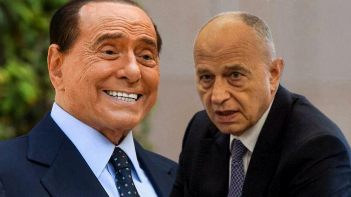Silvio Berlusconi, prieten cu Mircea Geoană  Foto/Colaj AFP x Facebook