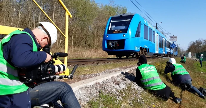 Coradia iLint, tren cu propulsie pe hidrogen, produs de Alstom. Foto: Facebook