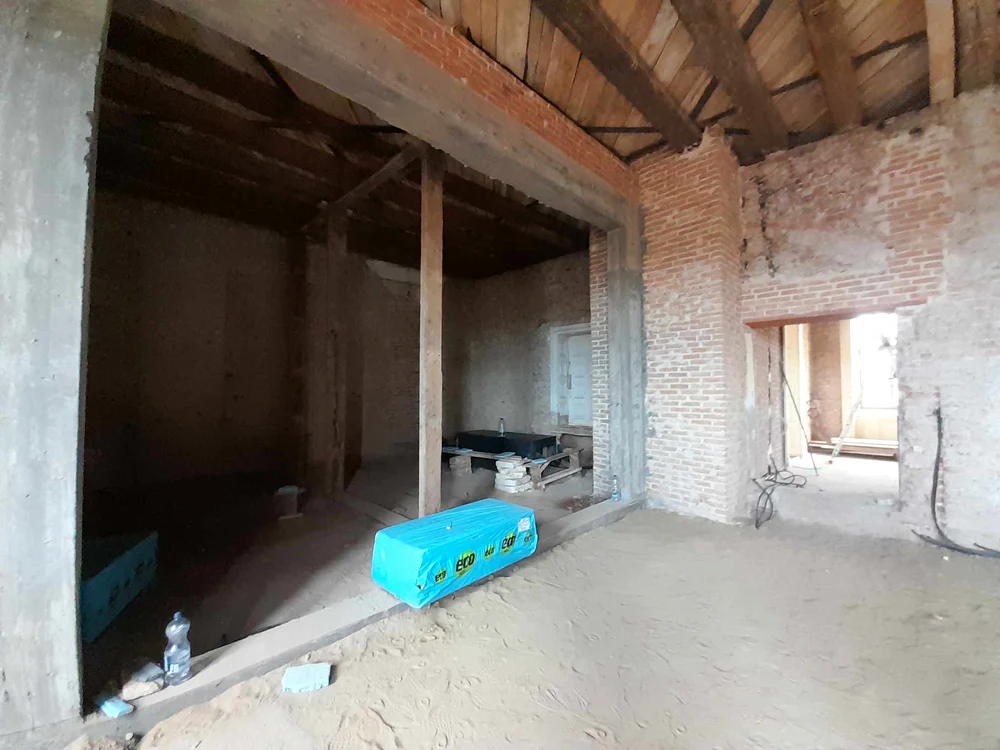 Conacul Mocioni de la Foeni în timpul restaurării FOTO Ștefan Both