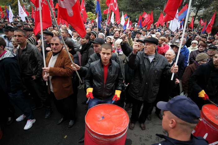 Miting al susţinătorilor PCRM la Chişinău FOTO Tudor Iovu