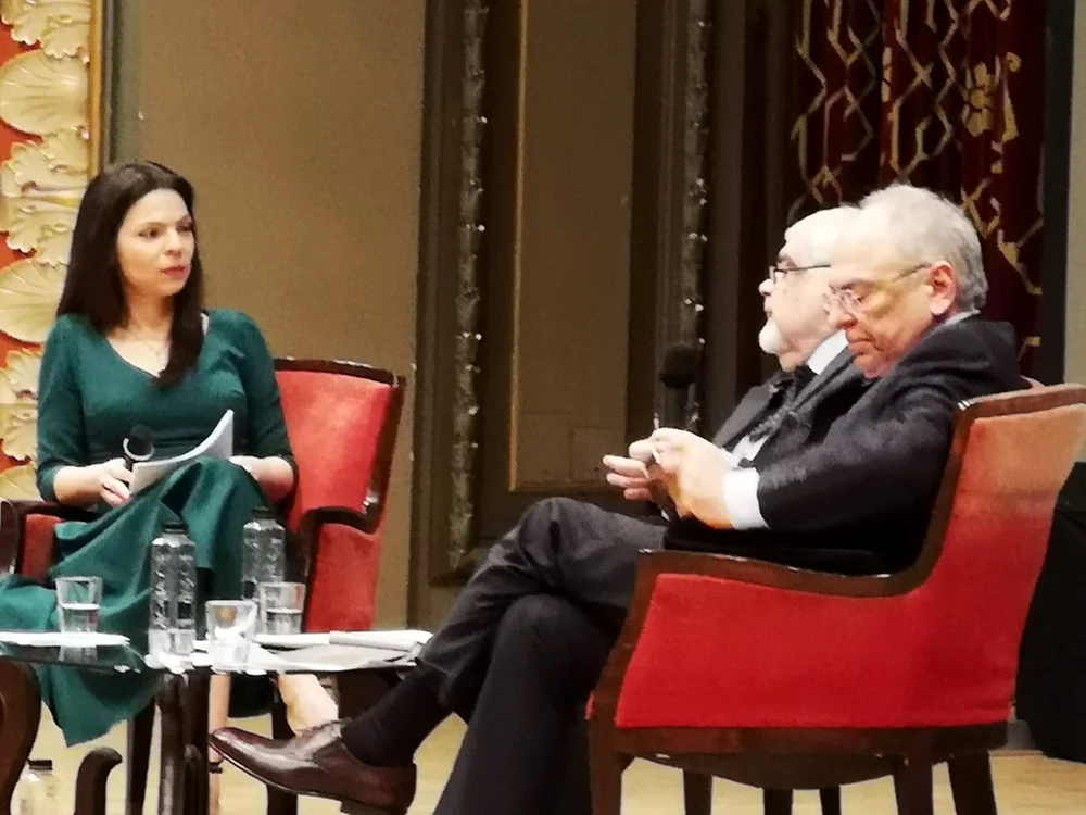 Mirela Nagâţ, alături de Andrei Pleşu şi Gabriel Liiceanu, pe scena Ateneului Român