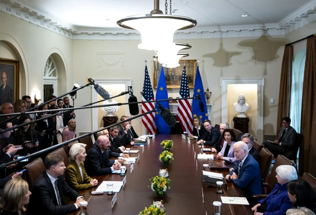 Joe Biden și Ursula von der Leyen s-au întâlnit la Wasghinton FOTO EPA EFE