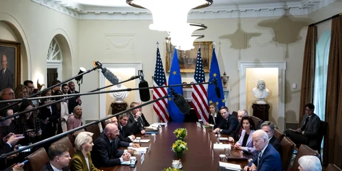 Charles Michel , Ursula von der Leyen, Josep Borrell , Janet Yellen și Joe Biden Foto EPA EFE jpg
