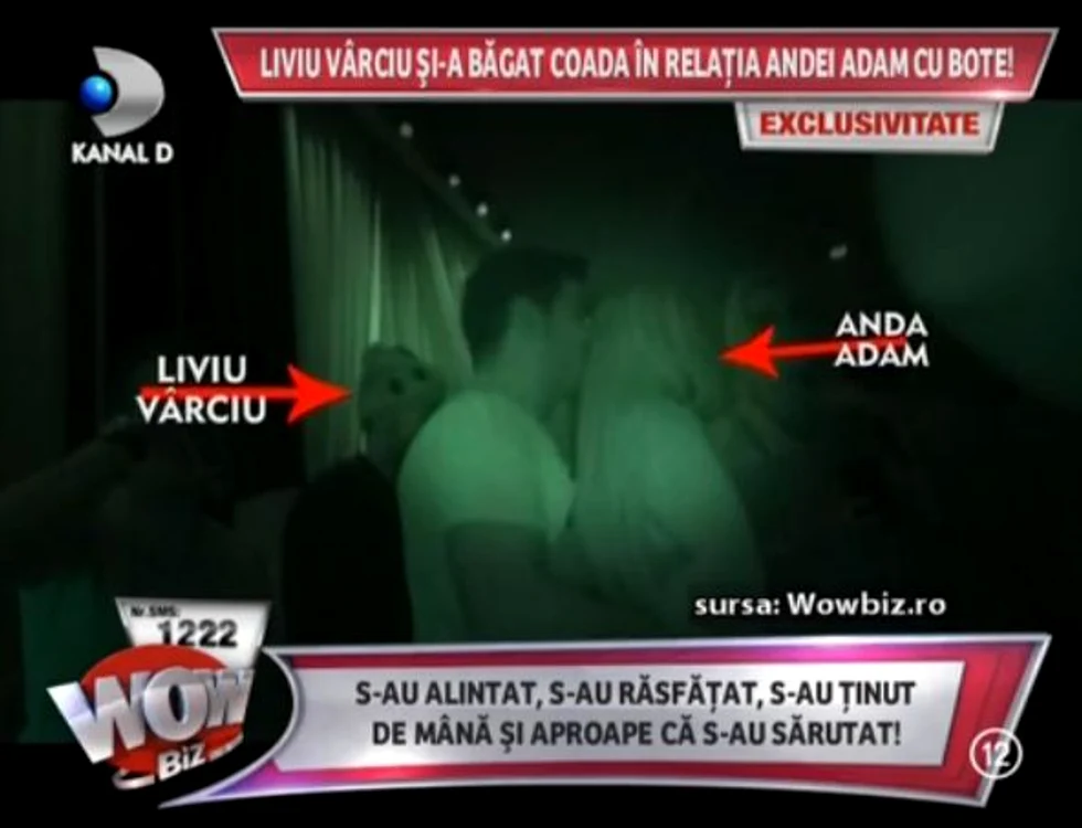 La un moment dat, cântăreţul a luat-o în braţe pe artistă şi i-a şoptit ceva la ureche (captură: Kanal D)