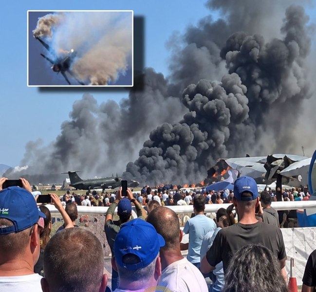 Accident în timpul unui show aviatic din Grecia. Un Phantom F-4 s-a prăbușit în faţa miilor de spectatori. Imagini de la locul tragediei