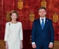 Majestatea Sa Margareta în rochie etui, în 2023, cu primul ministru al Republicii Moldova la Palatul Elisabeta. FOTO: Daniel Angelescu, Casa Majestății Sale