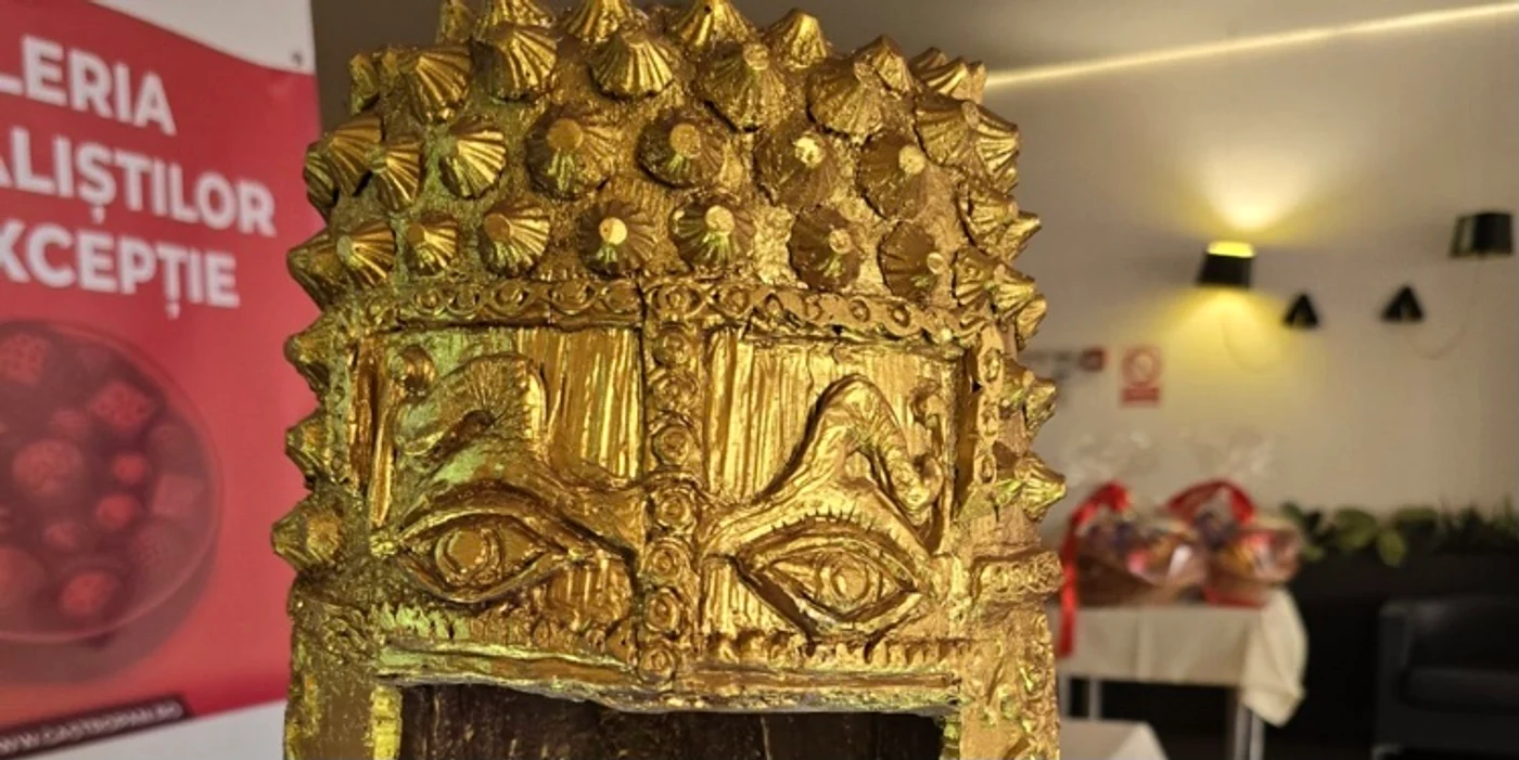 Coiful din ciocolată expus la Chocolate Saga de la Iași foto: arhiva personală 