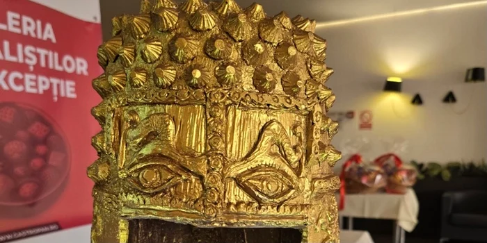 Coiful din ciocolată expus la Chocolate Saga de la Iași foto: arhiva personală