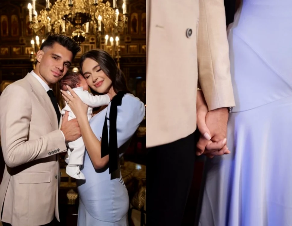 Elena si Ianis Hagi si au botezat fiul, foto Instagram jpg
