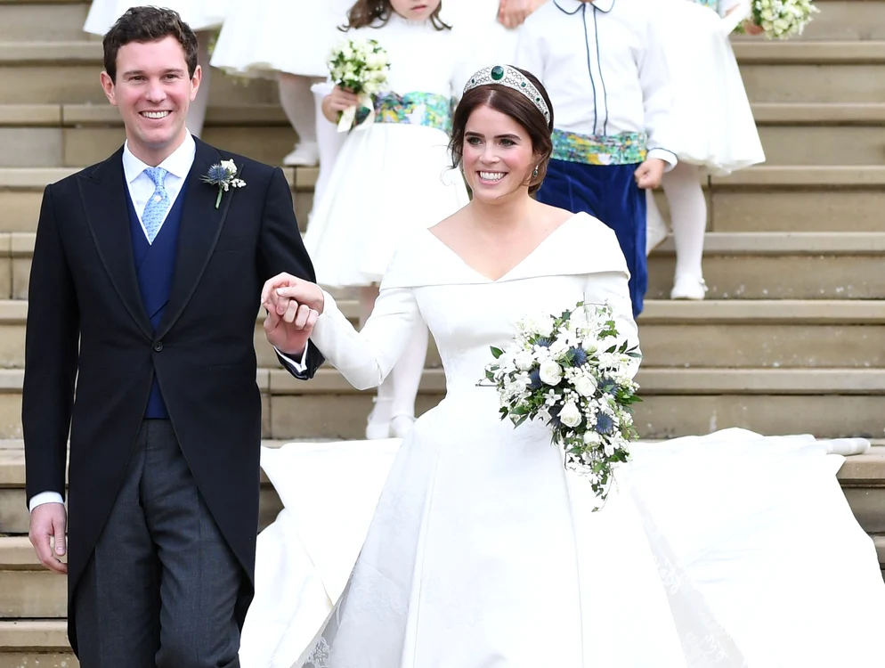 Rochia de mireasă a Prințesei Eugenie are o poveste impresionantă în spate Foto: EPA