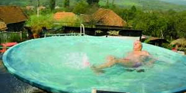 Piscina în care se bălăceşte Pascaru are o adâncime de 80 de centimetri