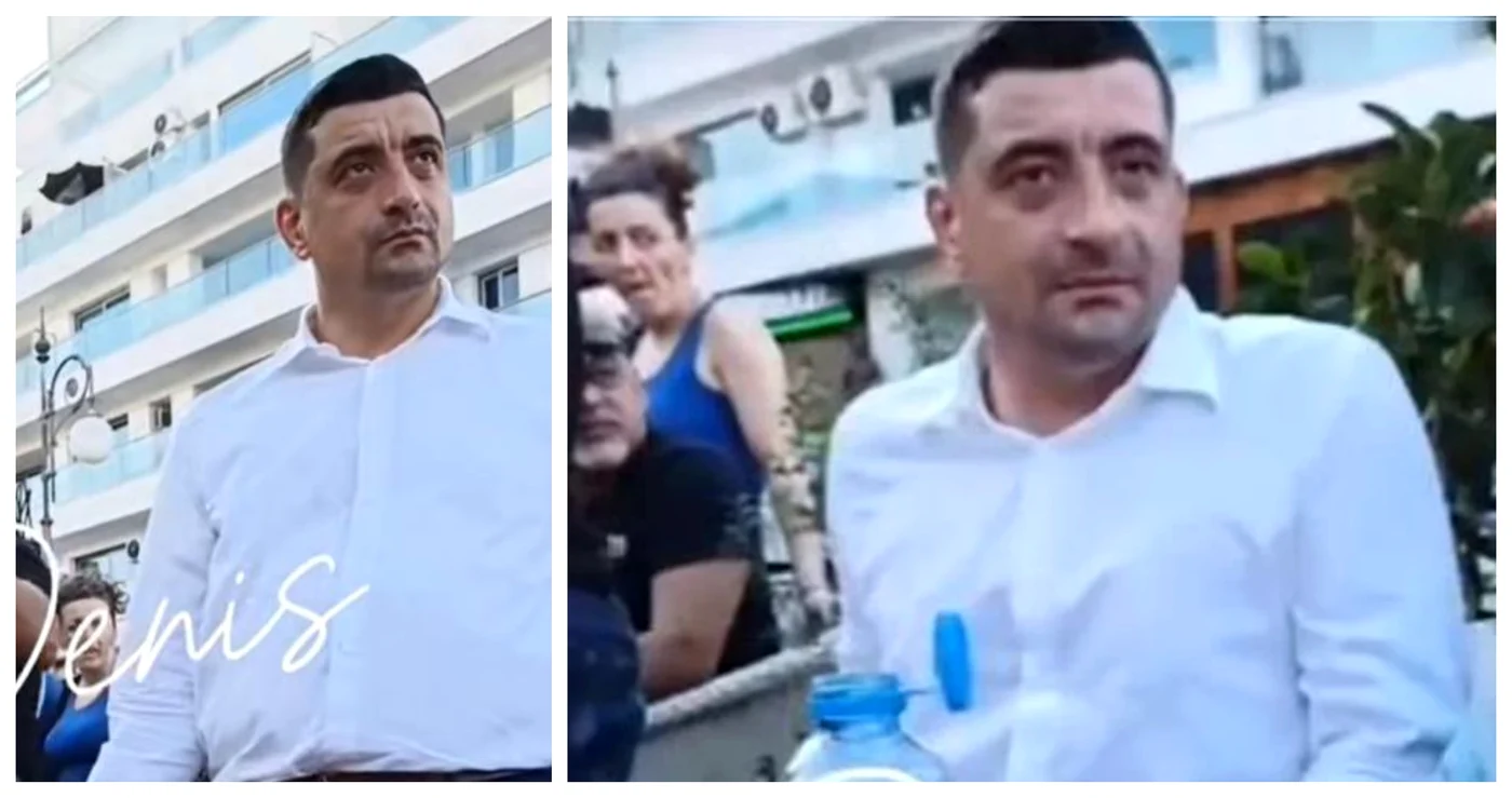 George Simion, suprins la terasă FOTO: Captură video TikTok