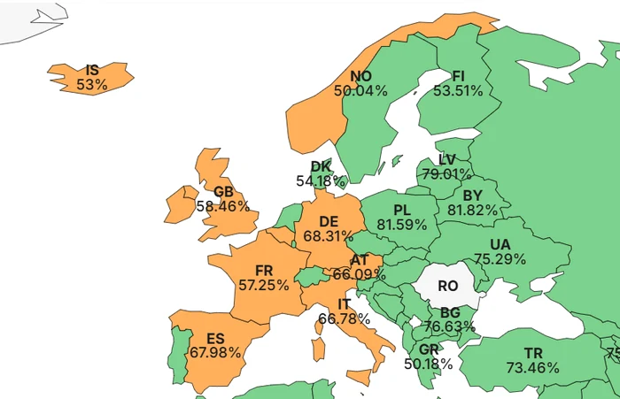 harta europa rezultate alegeri