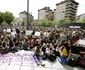 Pamplona - proteste împotriva bărbailor care au violat o fată. FOTO EPA-EFE