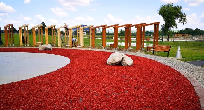 Noul parc din vecinătatea Complexului de Natație. FOTO. C.S.