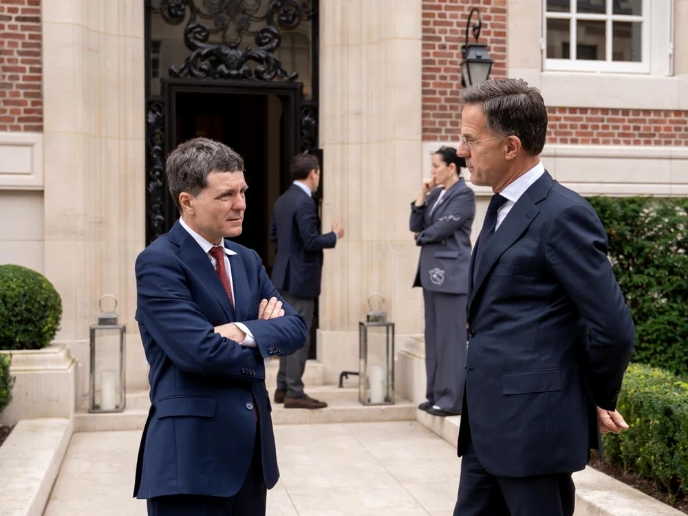 Președintele Nicușor Dan și Mark Rutte, șeful NATO