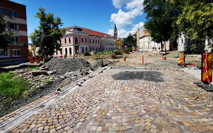 Deva, centrul istoric în șantier. Foto: Daniel Guță