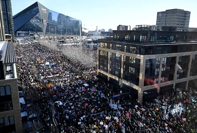 protest minneapolis sua impotriva ICE FOTO: X/@wccoradio