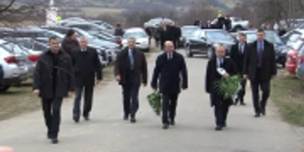 Presedintele Basescu la inmormantare