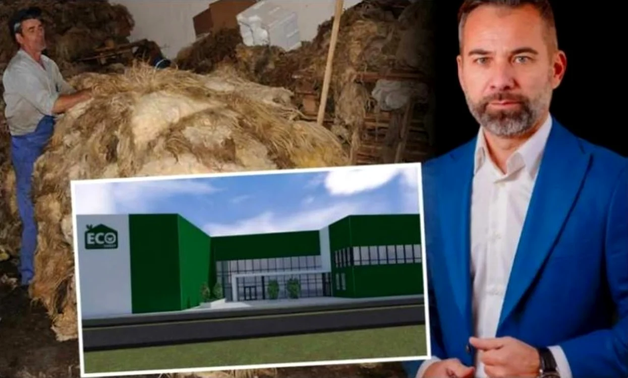 Cristian Mercioniu şi proiectul său, Eco Partnersheep Insulation. FOTO: AgroTV