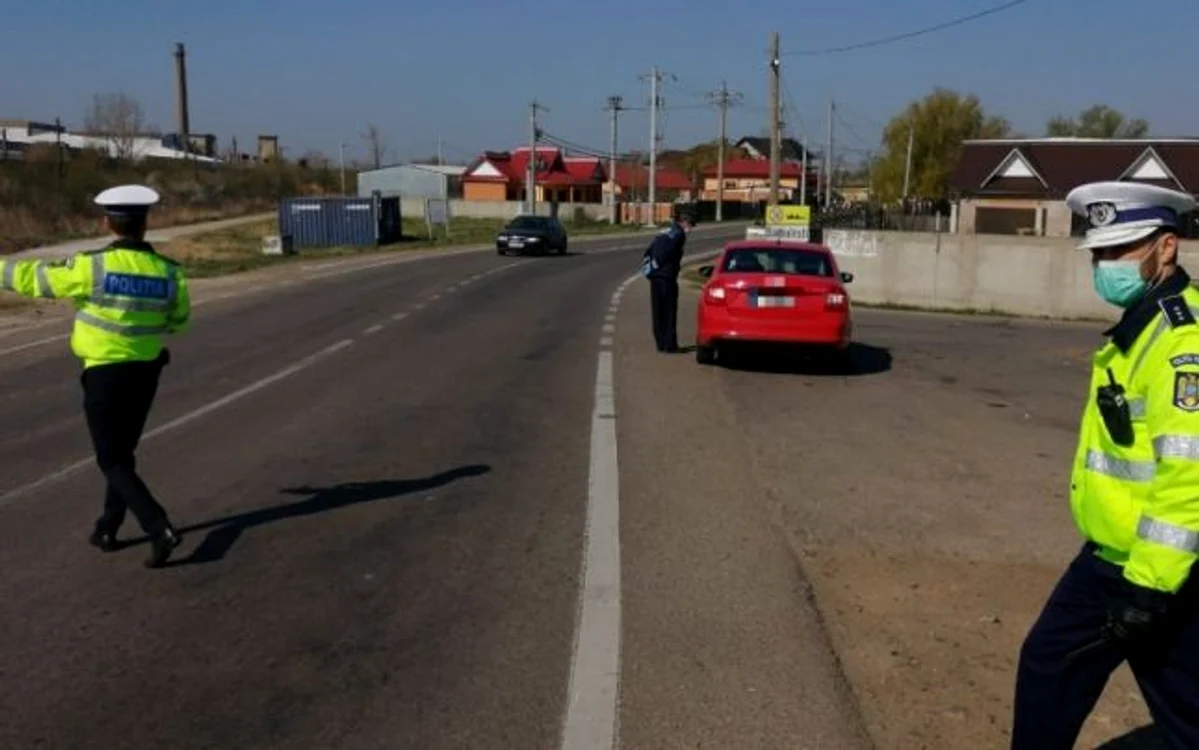 Bărbatul a refuzat să oprească la semnalele agenţilor FOTO IPJ Ialomiţa