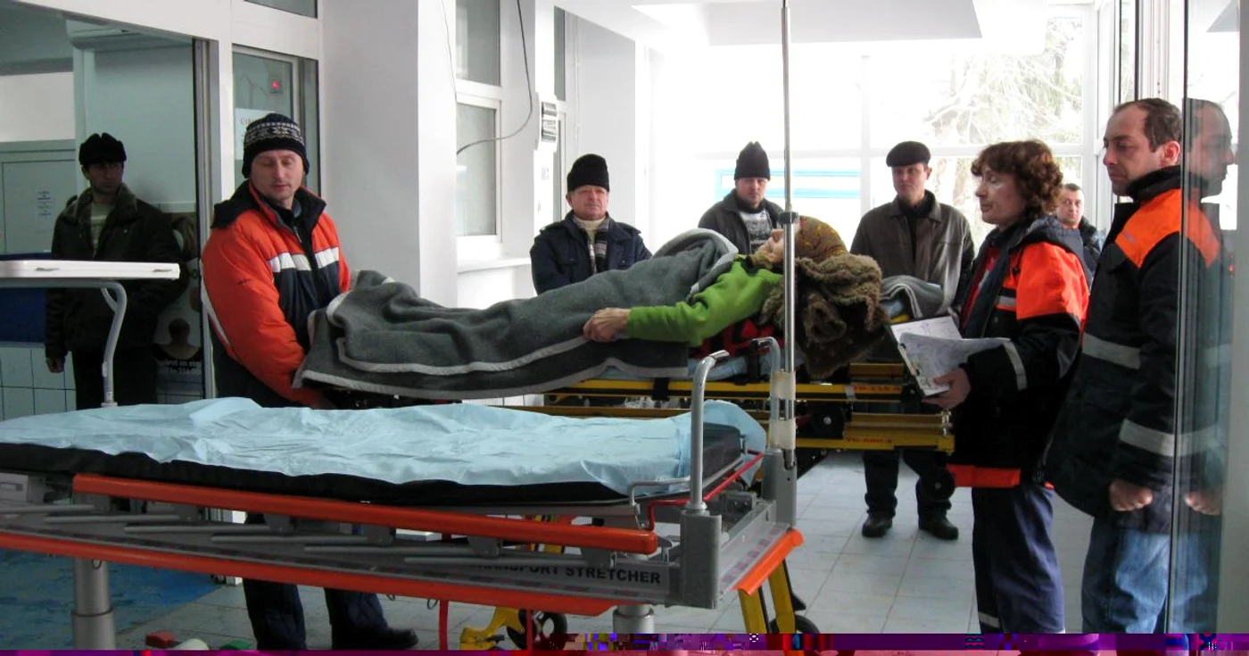 Bătrânul a ajuns la timp la spital. Arhivă