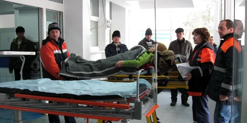 Bătrânul a ajuns la timp la spital. Arhivă