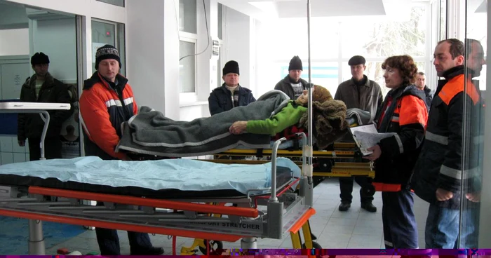 Bătrânul a ajuns la timp la spital. Arhivă