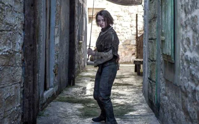 Maisie Williams, în rolul răzbunătoarei Arya Stark FOTO Facebook/Game of Thrones