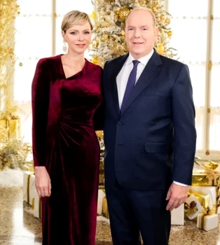 Prințesa Charlene și Printul Albert de Revelion. FOTO: capturaă