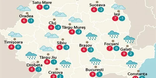 Temperaturile marţi