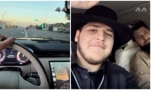 Adam Kadyrov, surprins într-un clip în care ar încălca regulile de circulație. Ar fi condus cu peste 100 km/h pe contrasens FOTO captură video Facebook