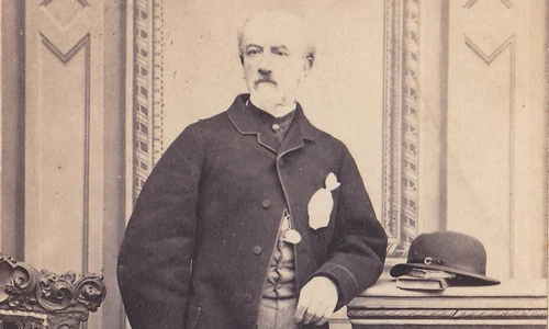 Nicolae Golescu, fotografiat de Carol Popp de Szathmari. Fotografie din Arhiva Muzeului Viticulturii şi Pomiculturii Goleşti