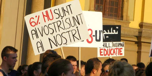 Protest al studenţilor la Timişoara