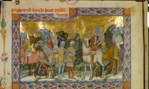 Stephen I intercepts Gyula (Chronicon Pictum 040) jpg