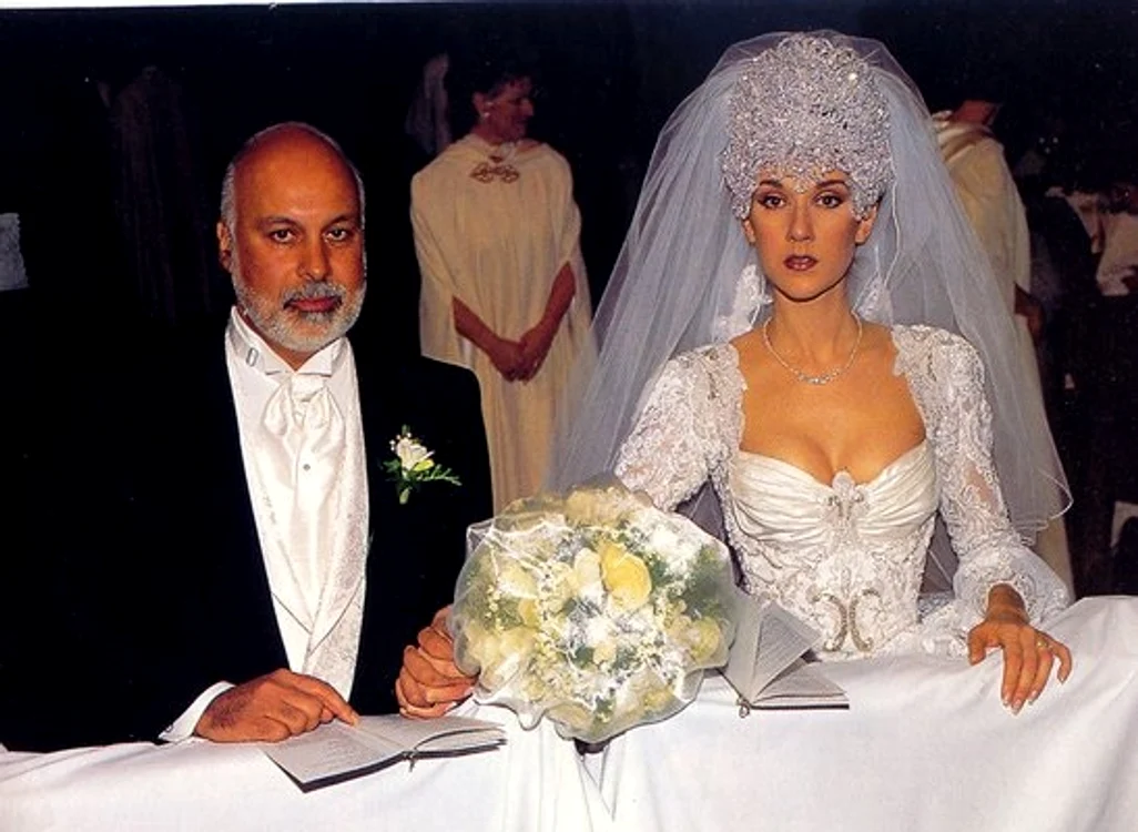 Celine Dion şi Rene Angelil, în ziua nunţii