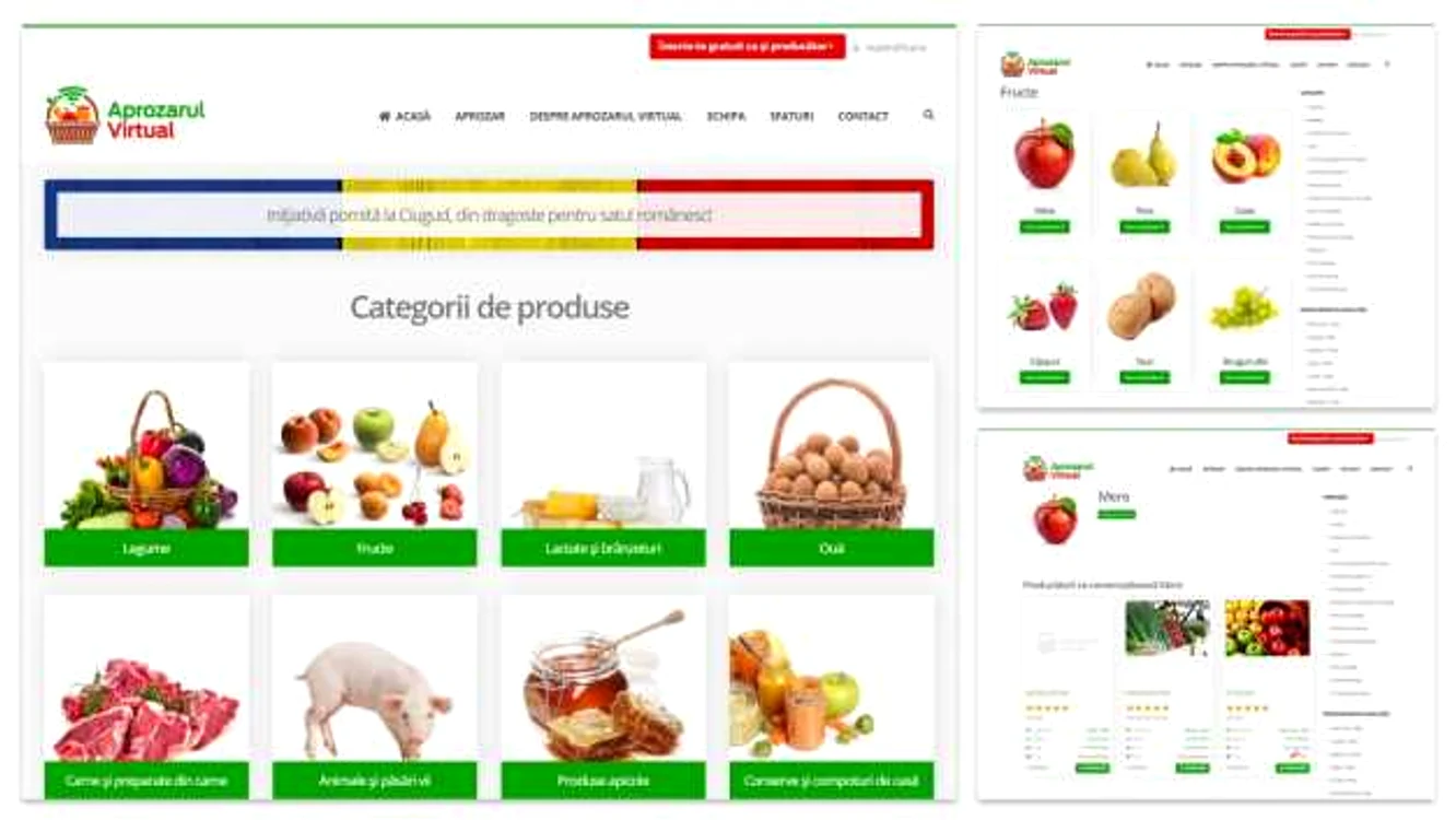 Prin intermediul platformei pot fi vândute diferite categorii de produse alimentare