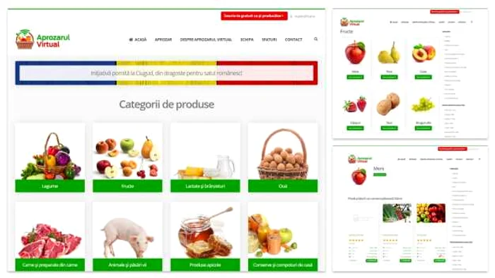 Prin intermediul platformei pot fi vândute diferite categorii de produse alimentare