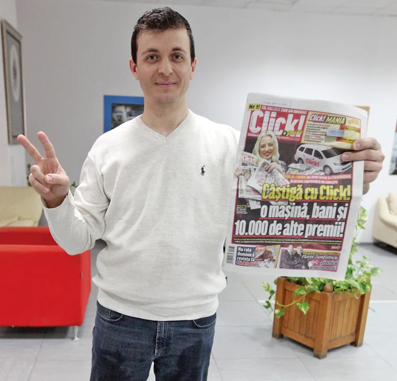
    Florian Cristian  Hodman a câştigat  300 de lei la Click!  