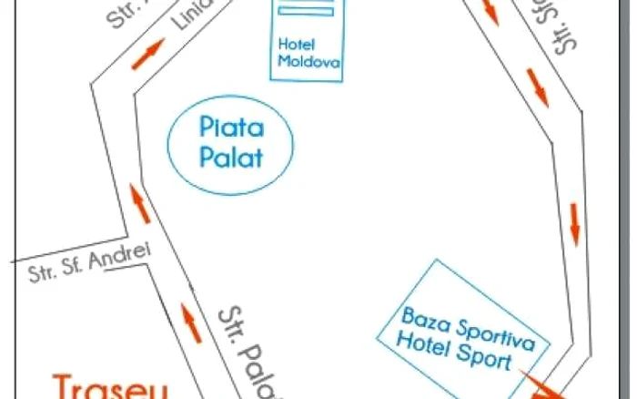 Traseul crosului de la Iaşi