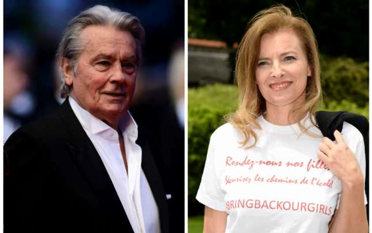 Alain Delon şi Valerie Trierweiler se cunoşteau de mulţi ani, iar în 2014, actorul i-a trimis ziaristei scrisori în care îşi exprima compasiunea în urma infidelităţilor la care a fost supusă de Hollande