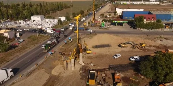 Lucrari la giratoriul suspendat Berceni