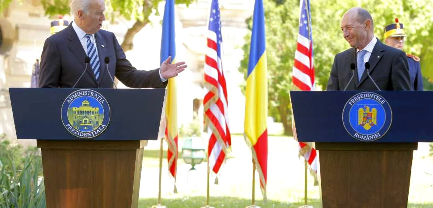 Joe Biden şi Traian Băsescu au susţinut o declaraţie de presă comună FOTO Adevărul/Eduard Enea