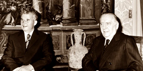 Ceauşescu şi Georges Pompidou la discuţiile oficiale