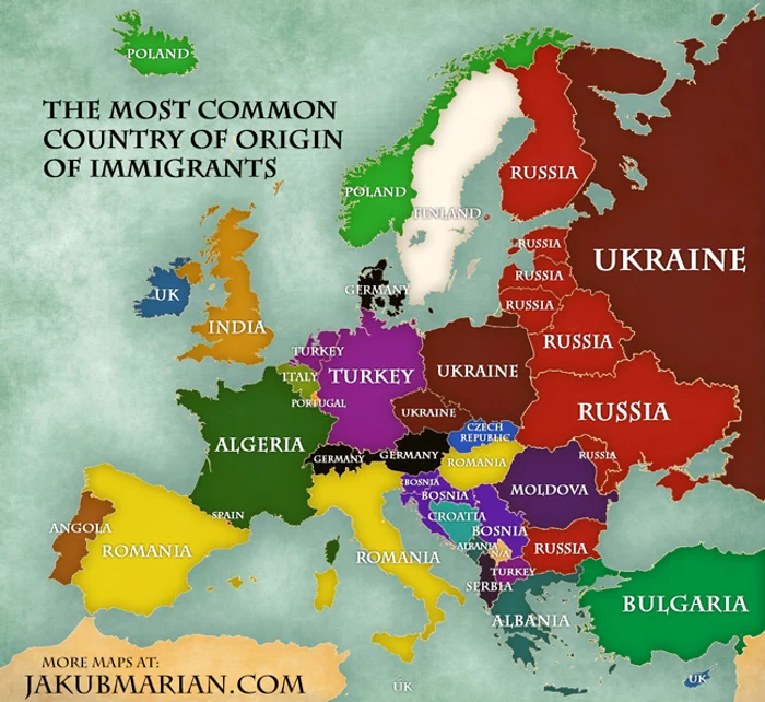 Aşa arată harta migraţiei în Europa