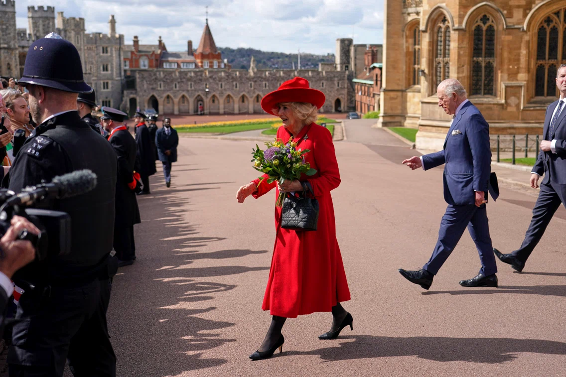Regina Camilla și Regele Charles la slujba de Paște. FOTO: Getty Images