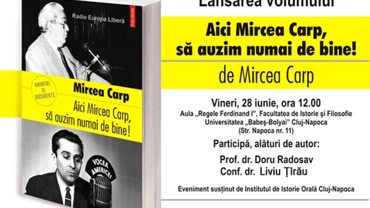 Eveniment dedicat lui Mircea Carp, la Cluj jpeg